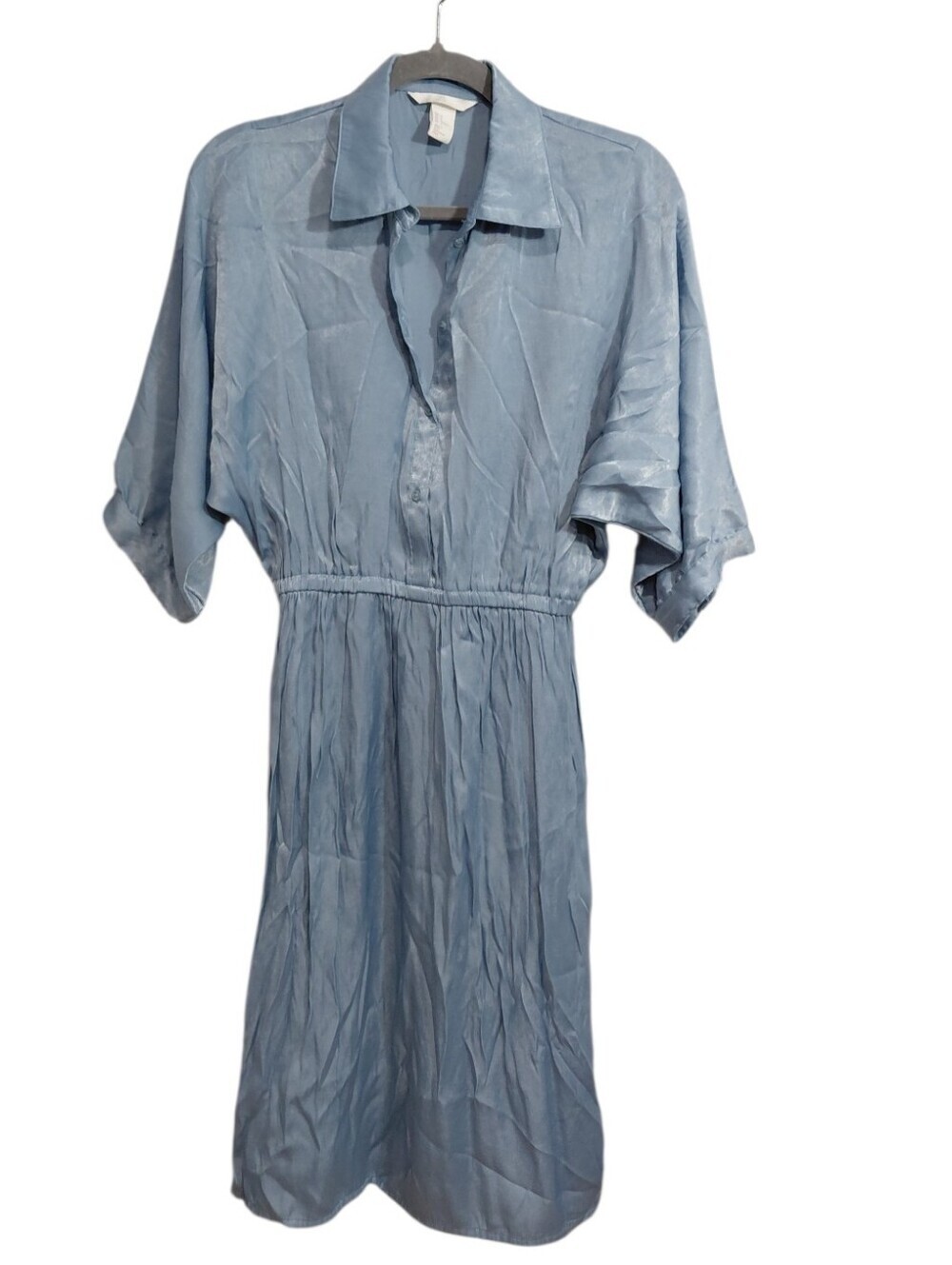 H&M Light Blue Collared Midi Dress